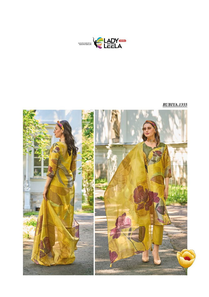 Rubiya By Lady Leela Jacquard Digital Printed Readymade Suits Wholesale Shop In Surat